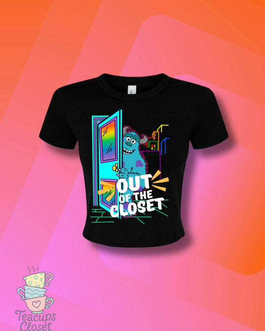 Out of the Closet Black Baby Tee