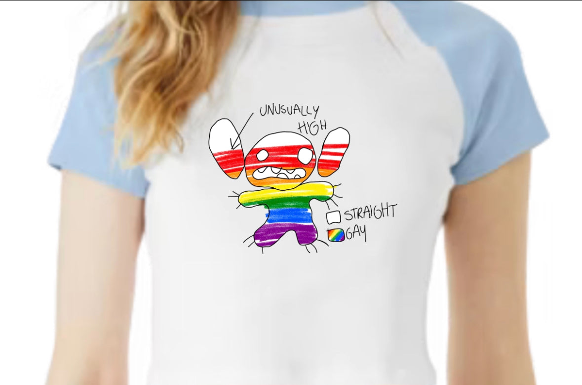 Stitch Gay Meter Baby Tee
