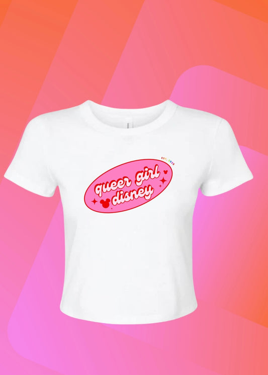 Queer Girl White Baby Tee
